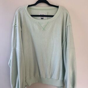 American Eagle Outfitters Light Green Crew Neck Sweater